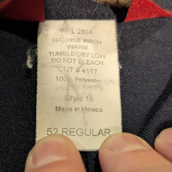 Vintage Para Suit Coveralls Navy Long-Sleeve Belted Men's Size 52 Regular - Picture 15 of 15